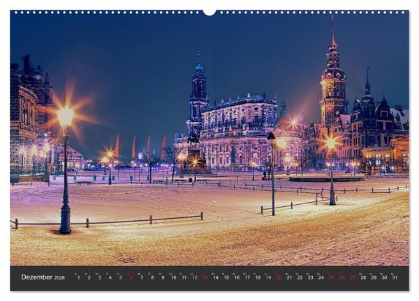 Produktbild: Barockstadt Dresden (Wandkalender 2026 DIN A2 quer), CALVENDO Monatskalender
