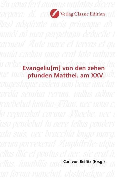 Produktbild: Evangeliu[m] von den zehen pfunden Matthei. am XXV.