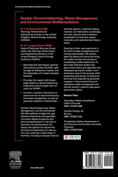 Produktbild: Nuclear Decommissioning, Waste Management, and Environmental Site Remediation
