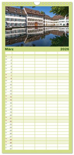 Produktbild: Familienplaner 2026 - Schweiz - Basel mit 5 Spalten (Wandkalender, 21 x 45 cm) CALVENDO