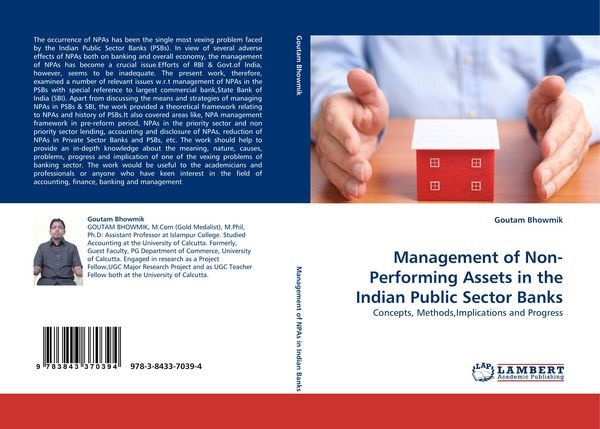 Produktbild: Management of Non-Performing Assets in the Indian Public Sector Banks
