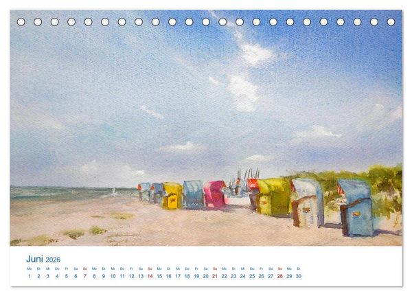 Produktbild: F&ouml;hr - Aquarelle (Tischkalender 2026 DIN A5 quer), CALVENDO Monatskalender