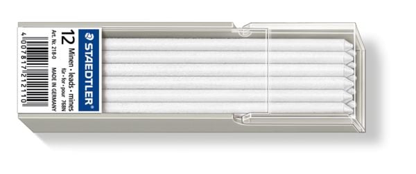 Produktbild: STAEDTLER 218 Lumocolor non-permanent omnichrom Spezialmine, 12er Set wei&szlig;