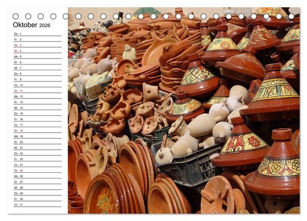 Produktbild: Marokko in Farbe (Tischkalender 2026 DIN A5 quer), CALVENDO Monatskalender