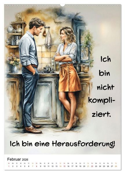 Produktbild: Liebling, mal ehrlich ..... (Wandkalender 2026 DIN A2 hoch), CALVENDO Monatskalender