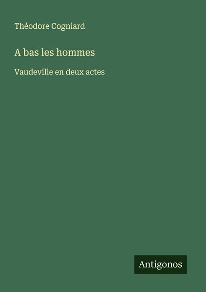 Produktbild: A bas les hommes