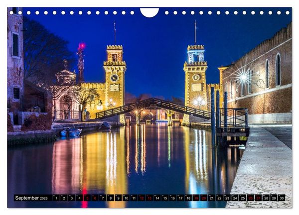 Produktbild: Venedig - Pal&auml;ste, Br&uuml;cken und Kan&auml;le (Wandkalender 2026 DIN A4 quer), CALVENDO Monatskalender