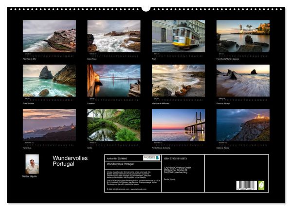 Produktbild: Wundervolles Portugal (Wandkalender 2026 DIN A2 quer), CALVENDO Monatskalender