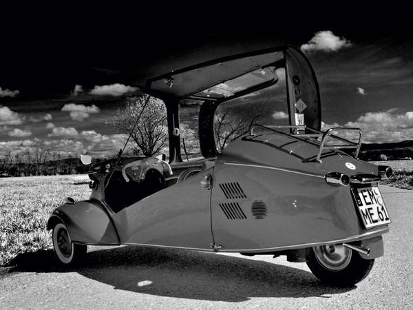 Produktbild: CALVENDO Puzzle Messerschmitt KR 200 in schwarzwei&szlig; 1000 Teile Lege-Gr&ouml;&szlig;e 64 x 48 cm Foto-Puzzle Bild von Ingo Laue