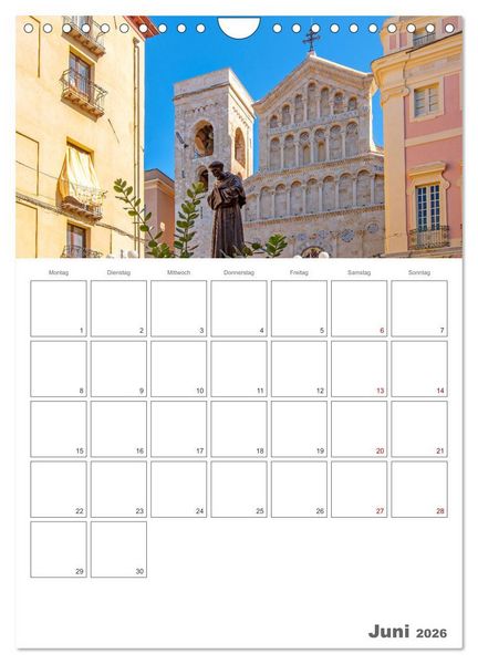 Produktbild: Cagliari - Urlaubsplaner (Wandkalender 2026 DIN A4 hoch), CALVENDO Monatskalender