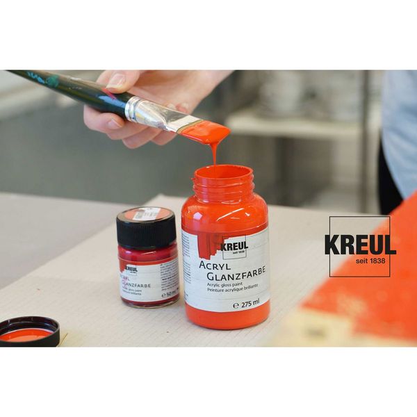 Produktbild: KREUL Acryl Glanzfarbe silber 50ml Glas