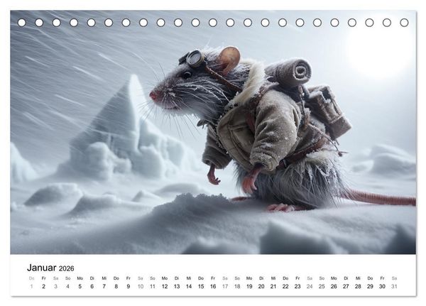 Produktbild: Abenteuerliche Ratten (Tischkalender 2026 DIN A5 quer), CALVENDO Monatskalender