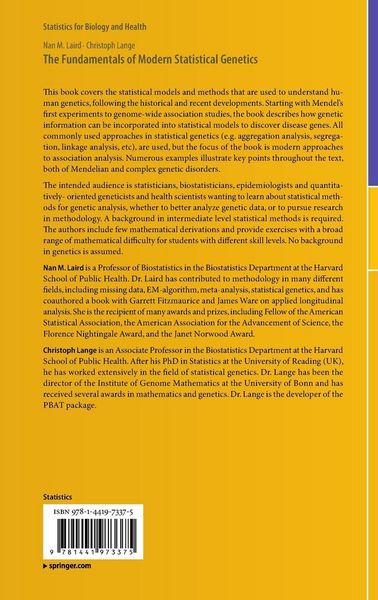 Produktbild: The Fundamentals of Modern Statistical Genetics