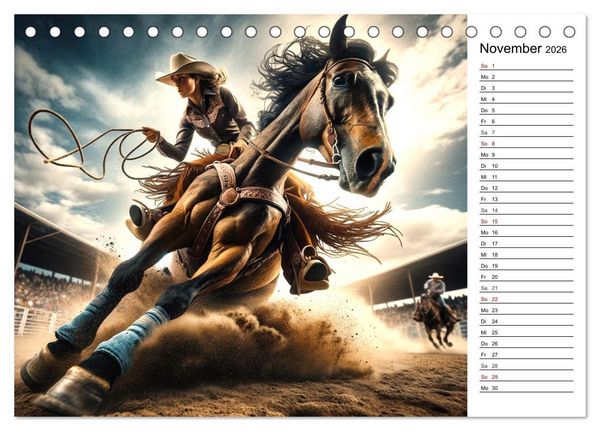 Produktbild: Westernreiten - Jahreszeiten im Sattel (Tischkalender 2026 DIN A5 quer), CALVENDO Monatskalender