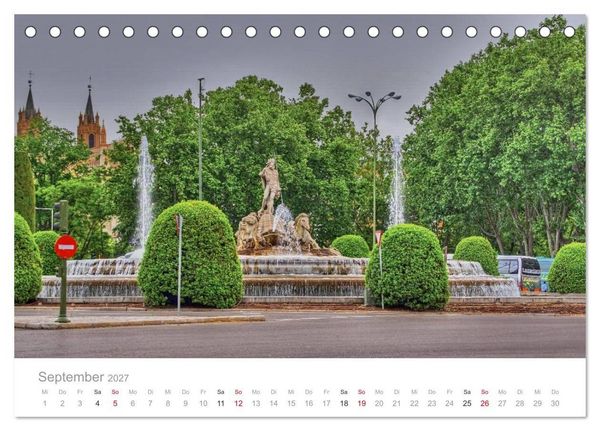 Produktbild: Madrid eine Stadt zum Verlieben (Tischkalender 2027 DIN A5 quer), CALVENDO Monatskalender