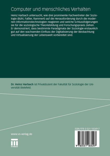 Produktbild: Computer und menschliches Verhalten