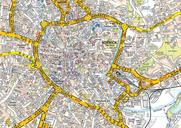 Produktbild: Norwich Pocket Street Map