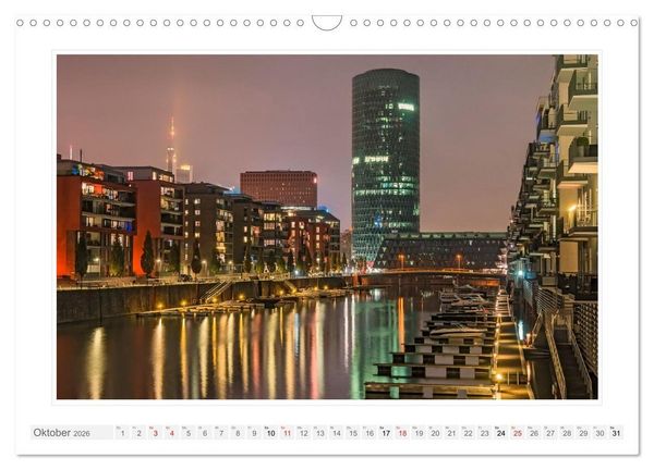 Produktbild: Frankfurt. Die Skyline bei Nacht (Wandkalender 2026 DIN A3 quer), CALVENDO Monatskalender
