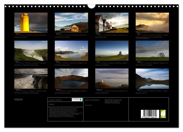Produktbild: Island (Wandkalender 2026 DIN A3 quer), CALVENDO Monatskalender