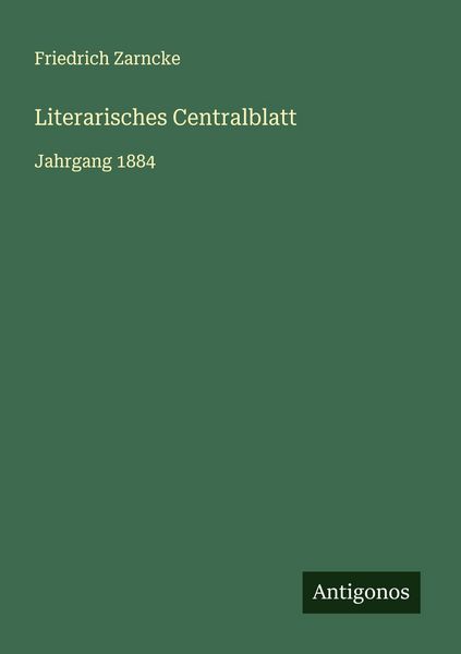 Produktbild: Literarisches Centralblatt