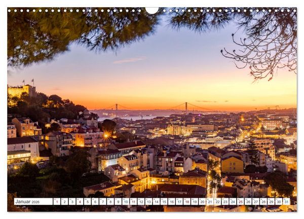 Produktbild: Eine Stadt voller Charme - Lissabon (Wandkalender 2026 DIN A3 quer), CALVENDO Monatskalender