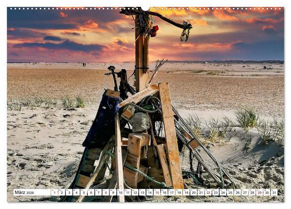 Produktbild: Strandgut Szenen (hochwertiger Premium Wandkalender 2026 DIN A2 quer), Kunstdruck in Hochglanz