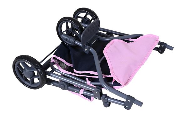 Produktbild: Knorrtoys 16744 - Zwillingspuppenwagen Duo Princess Grey, klappbar, Schieberh&ouml;he: 33-62cm