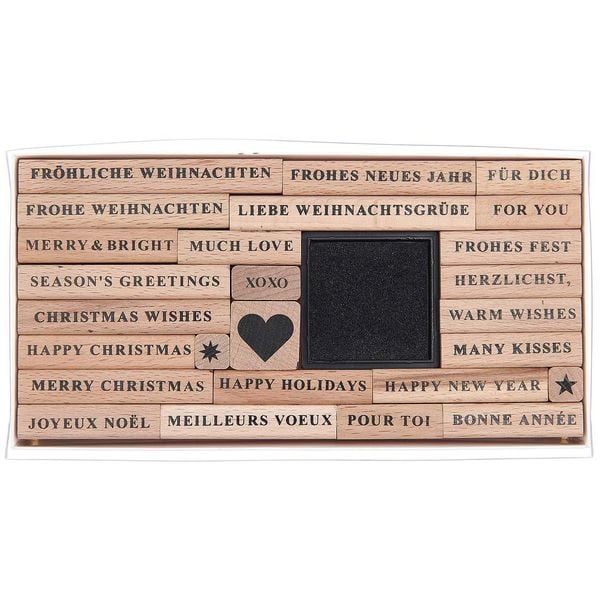 Produktbild: Stempelset Merry Christmas, Serif, 26 Stempel