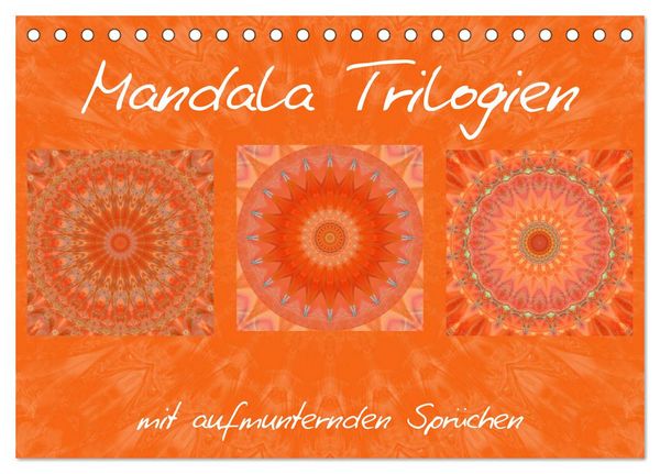 Produktbild: Mandala Trilogien (Tischkalender 2026 DIN A5 quer), CALVENDO Monatskalender