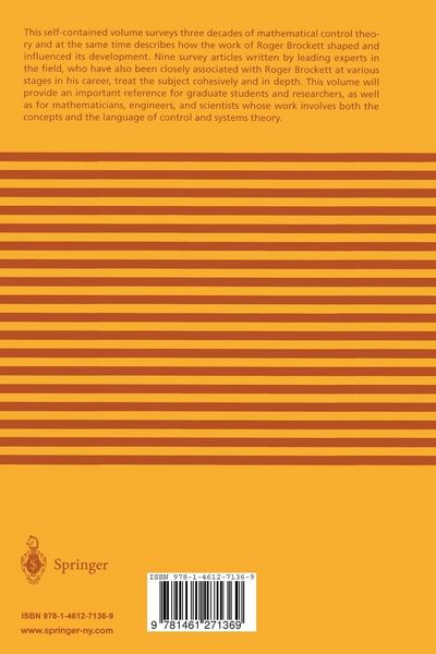 Produktbild: Mathematical Control Theory