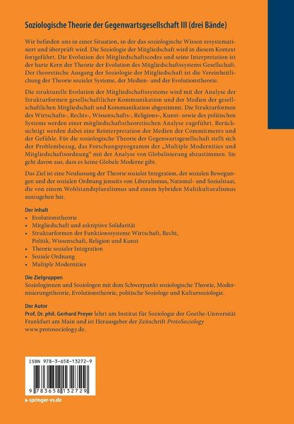 Produktbild: Soziologische Theorie der Gegenwartsgesellschaft III