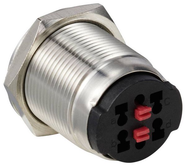 Produktbild: TRU COMPONENTS TC-13224184 ONPOW6319F-10/Q/S Drucktaster 36 V DC/AC 2 A 1 x Aus/(Ein) tastend IP65 1 St.