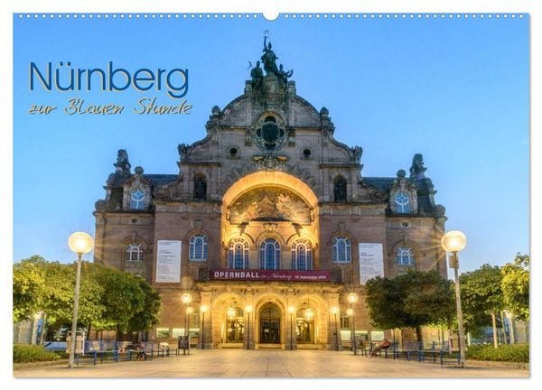 Produktbild: N&uuml;rnberg zur Blauen Stunde (Wandkalender 2026 DIN A2 quer), CALVENDO Monatskalender