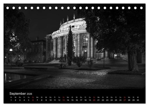 Produktbild: Stuttgart bei Nacht (Tischkalender 2026 DIN A5 quer), CALVENDO Monatskalender