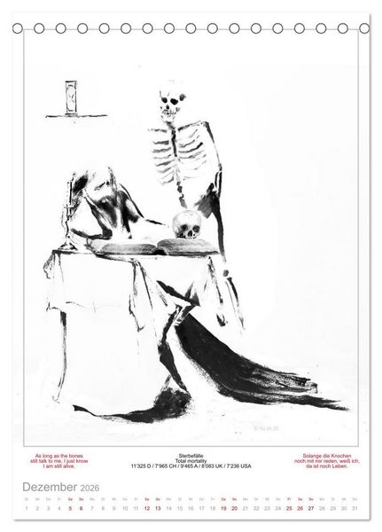 Produktbild: TOTENTANZ HERRENWAHL Haiku Zenga Photo DANCE OF DEATH MEN'S CHOICE (Tischkalender 2026 DIN A5 hoch), CALVENDO Monatskalender