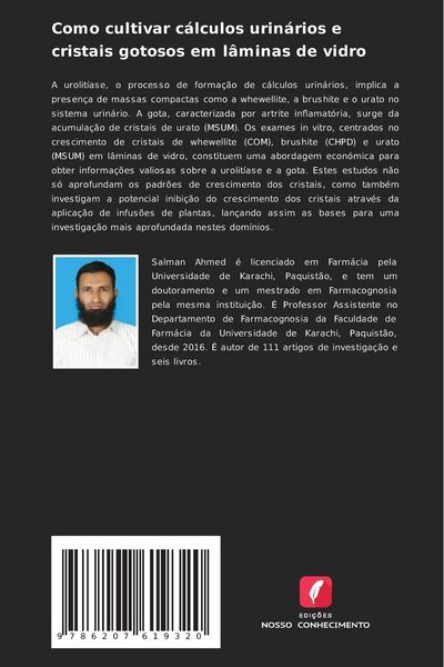 Produktbild: Como cultivar c&aacute;lculos urin&aacute;rios e cristais gotosos em l&acirc;minas de vidro