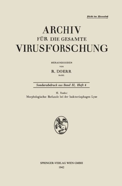 Produktbild: Morphologische Befunde bei der bakteriophagen Lyse