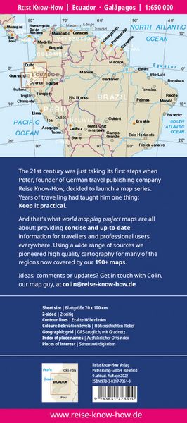 Produktbild: Reise Know-How Landkarte Ecuador, Gal&aacute;pagos (1:650.000 / 1.000.000)