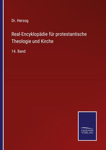 Produktbild: Real-Encyklop&auml;die f&uuml;r protestantische Theologie und Kirche