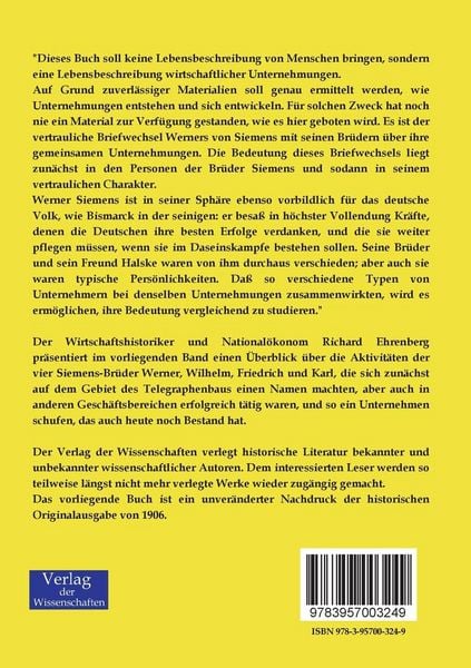 Produktbild: Die Unternehmungen der Br&uuml;der Siemens