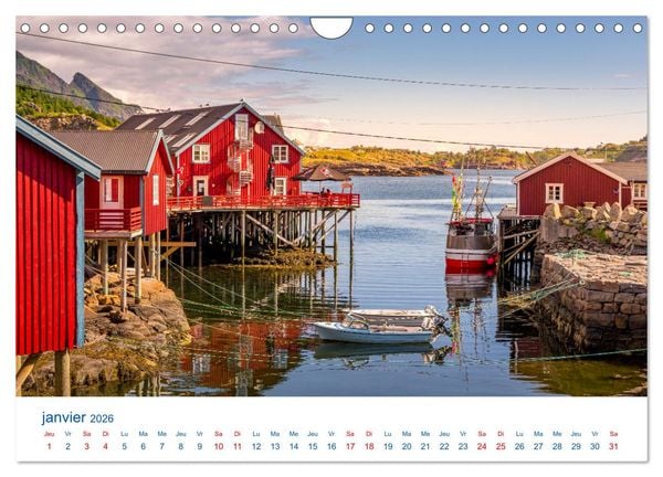 Produktbild: Un &eacute;t&eacute; aux Iles Lofoten (Calendrier mural 2026 DIN A4 vertical), CALVENDO calendrier mensuel