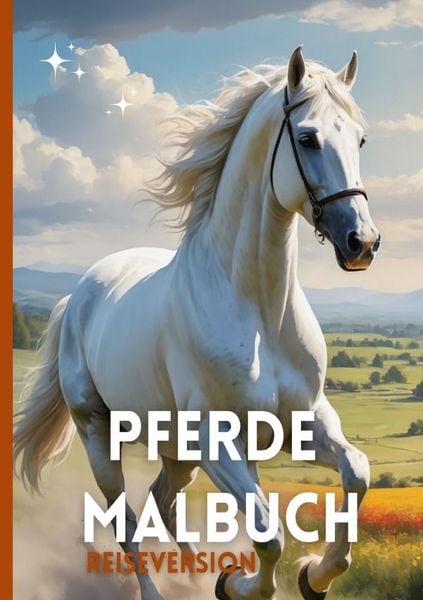 Produktbild: Pferde Malbuch | A5 Reiseversion | Mandalas | Pferdemotive | Landschaften