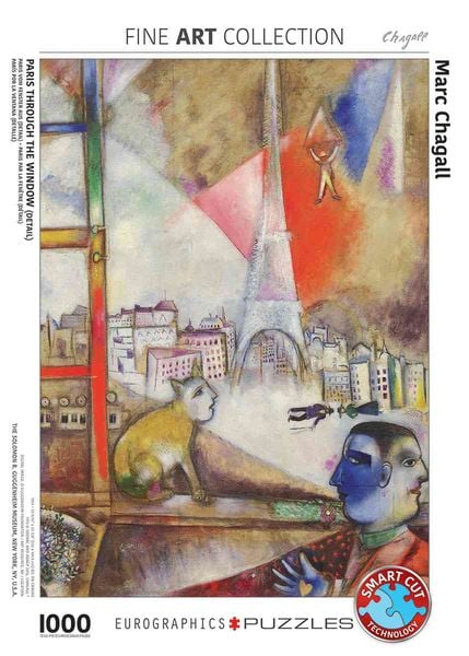 Eurographics 6000-0853 - Paris vom Fenster aus von Marc Chagall , Puzzle, 1.000 Teile