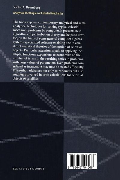 Produktbild: Analytical Techniques of Celestial Mechanics