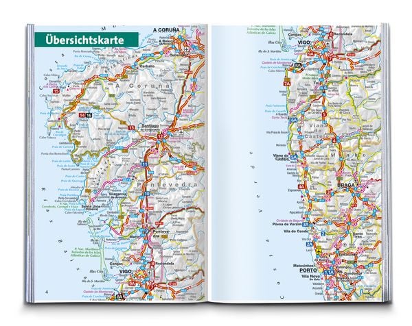 Produktbild: KOMPASS Wanderf&uuml;hrer Jakobsweg Portugal &ndash; Spanien, 25 Etappen mit Extra-Tourenkarte
