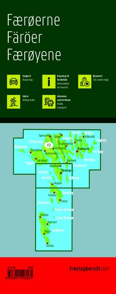 Produktbild: Freytag & berndt Stra&szlig;enkarte F&auml;r&ouml;er / F&oslash;royar 1:90.000
