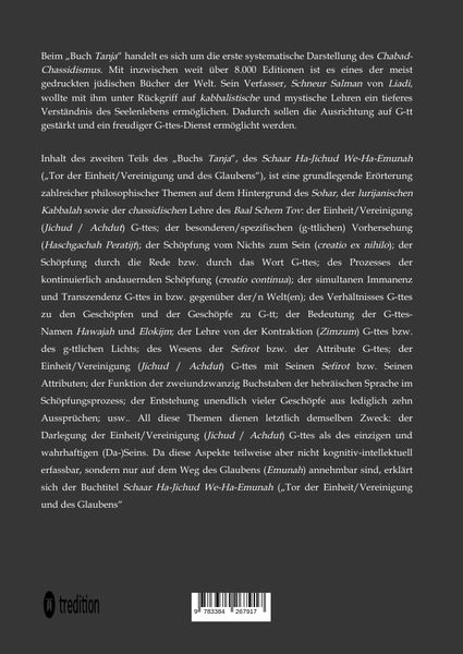 Produktbild: Schneur Salman von Liadi: Das Buch Tanja II