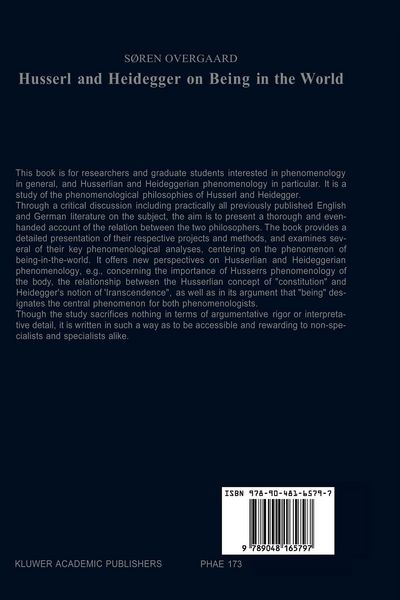 Produktbild: Husserl and Heidegger on Being in the World