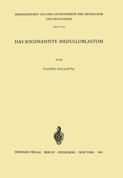 Produktbild: Das Sogenannte Medulloblastom