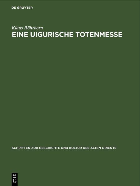 Produktbild: Eine uigurische Totenmesse